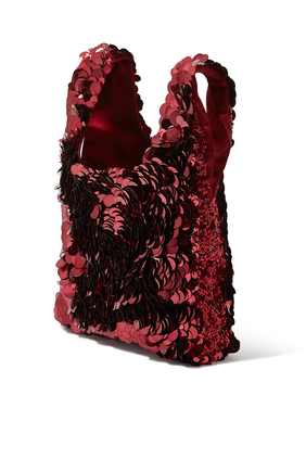 Anya Brands Mini Tote Ketchup in Sequins:Red :One Size